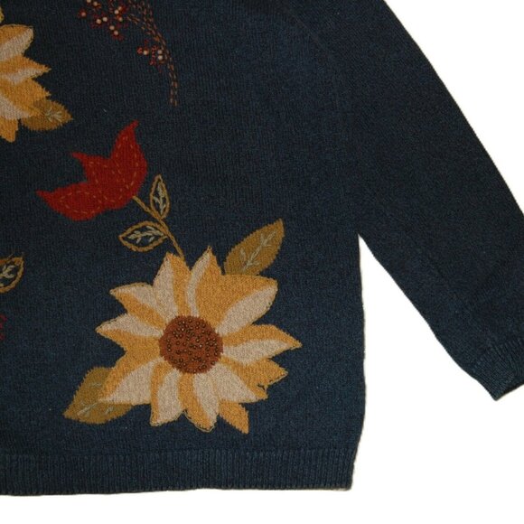 Alfred Dunner Sweater Women's 2X Floral Beaded - Picture 6 of 8